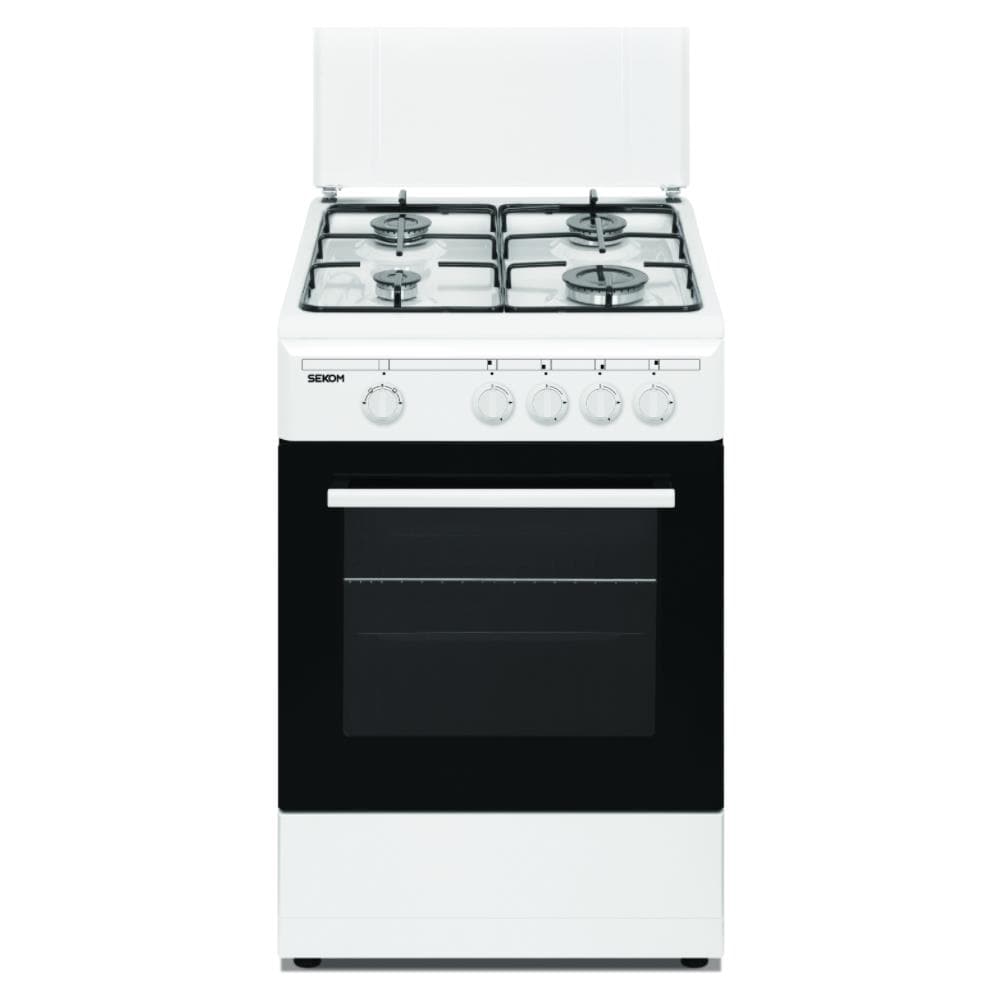 Cucina Gas SCFS55G 4 Zone di Cottura Fuochi a Gas Forno Gas Dimensioni 49.8x55.5x85cm Colore Bianco Serie Scfs55g - Foto 1