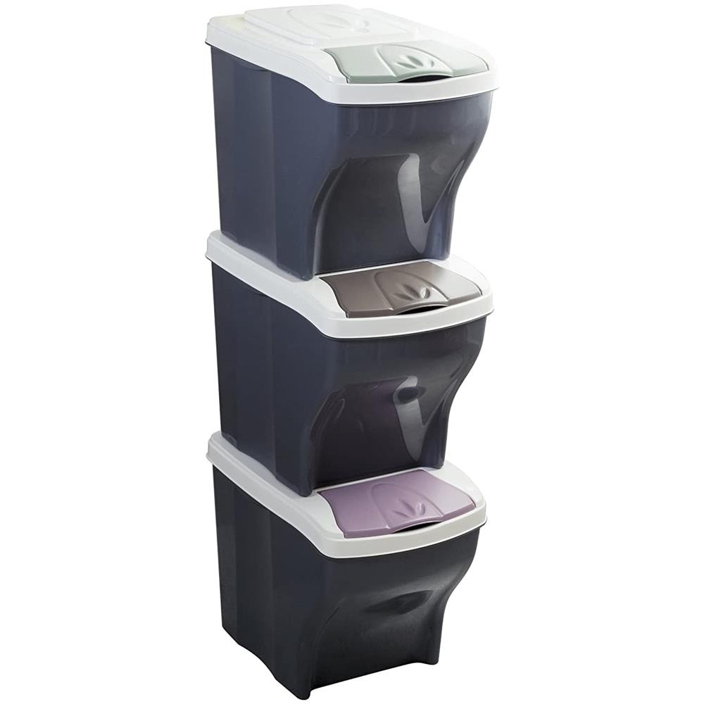 Pattumiera Raccolta Differenziata Poker Tris 3 X 20 Litri Prodotto Italiano - Foto 10