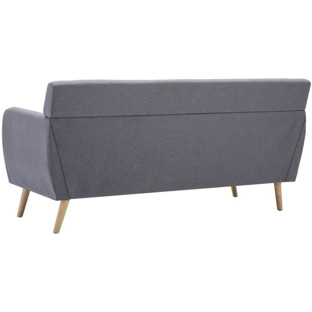 Divano A 3 Posti In Stoffa Imbottito 172x70x82cm Grigio Chiaro - Foto 6