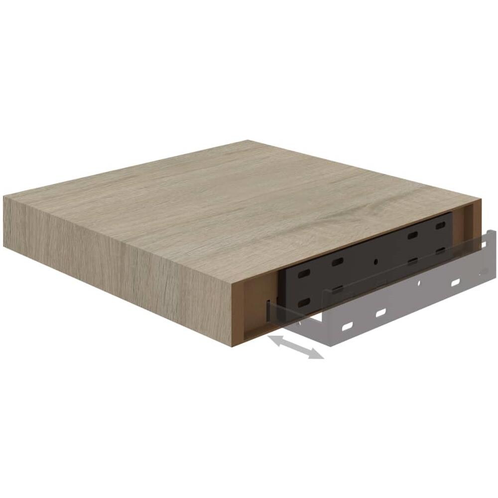 Mensole A Muro 4 Pz Rovere 23x23,5x3,8 Cm In Mdf - Foto 8
