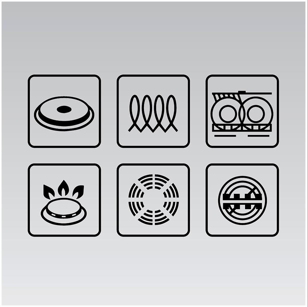 Mr-3513-6l Batteria Da Cucina In Acciaio Inossidabile, 6 Pezzi, Induzione, Coperchi Vetro Argento - Foto 8