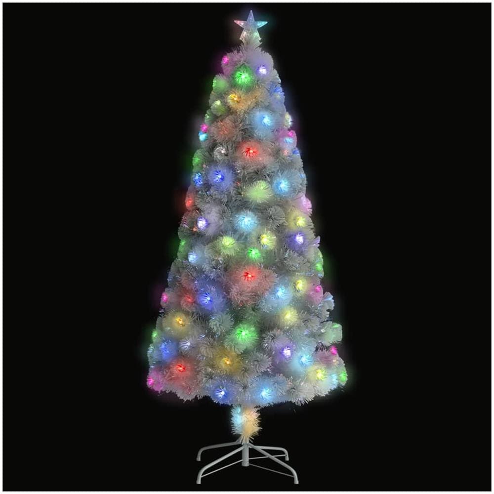 Albero Natale Artificiale Con Led Bianco 150 Cm In Fibra Ottica - Foto 2