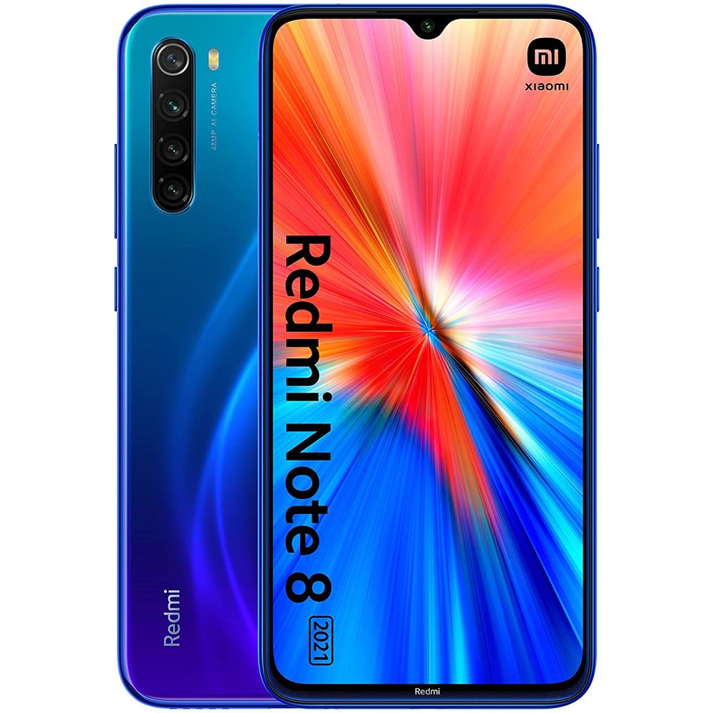 Redmi Note 8 (2021) 64 GB 4 GB RAM Dual Sim Display 6.3" Full HD+ Slot Micro SD Fotocamera 48 Mpx Android Blu - Foto 1