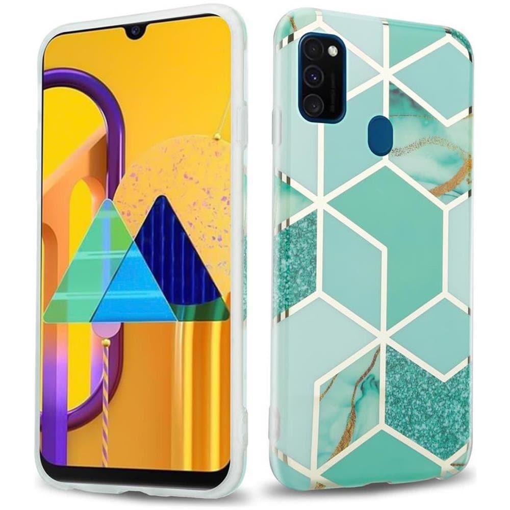 Custodia Compatibile Con Huawei P20 Lite In Marmo Verde Chiaro Verde Oro No. 3 - Coperchio Protettivo In Silicone Tpu Con Motivo A Mosaico - Foto 1