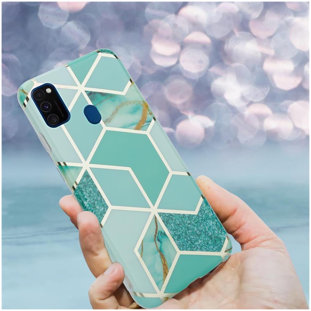 Custodia Compatibile Con Huawei P20 Lite In Marmo Verde Chiaro Verde Oro No. 3 - Coperchio Protettivo In Silicone Tpu Con Motivo A Mosaico - Foto 8