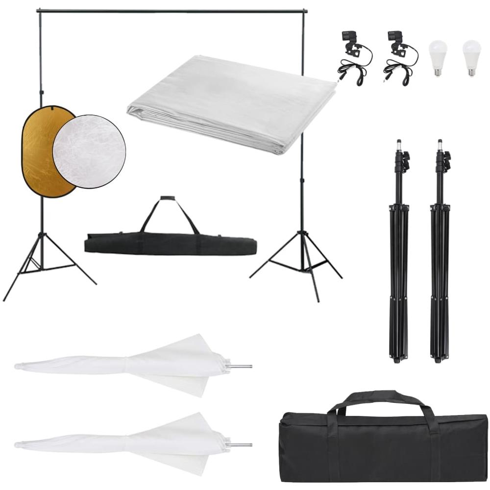 Kit Per Studio Fotografico Con Set Luci, Fondale E Riflettore - Foto 1