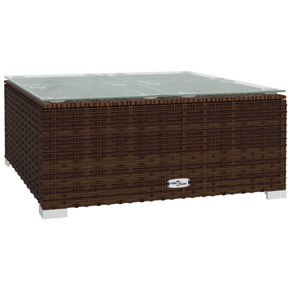 Set Divani Da Giardino 10 Pz Con Cuscini In Polyrattan Marrone - Foto 7