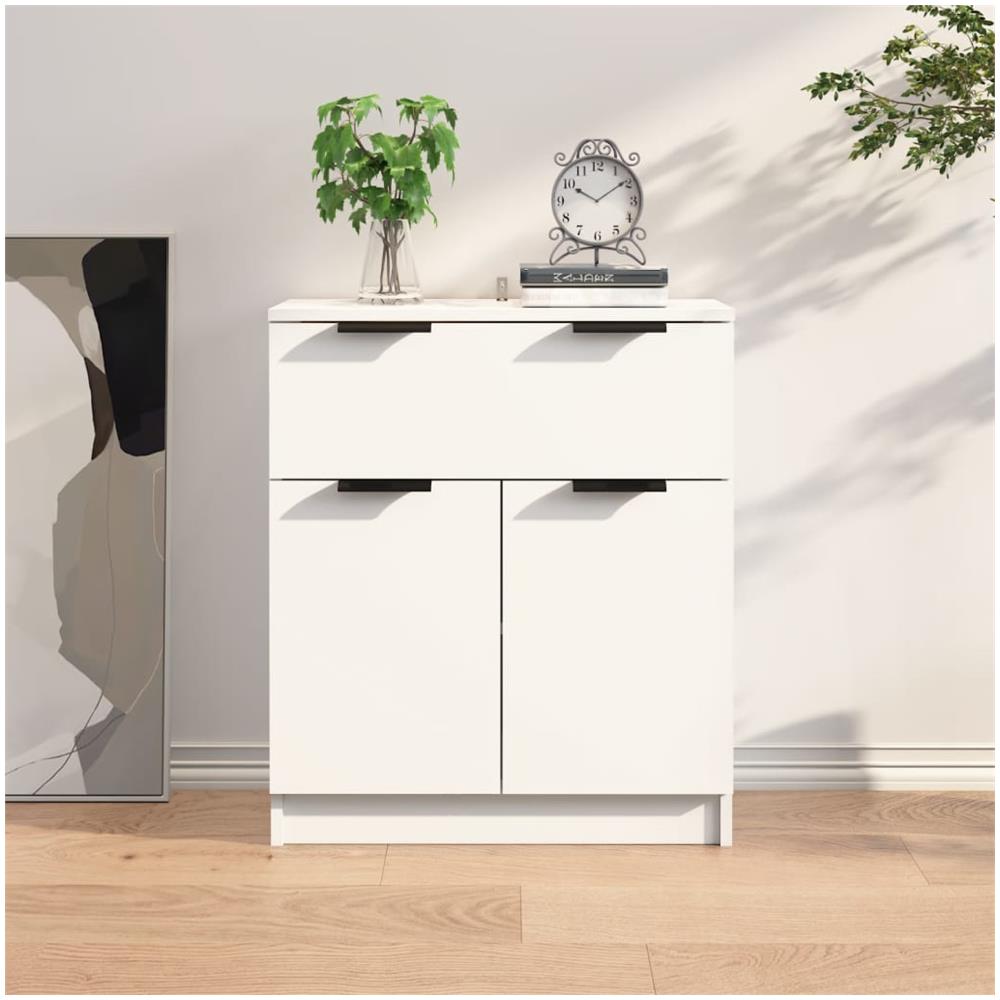 Credenza Bianca 60x30x70 Cm In Legno Multistrato - Foto 1