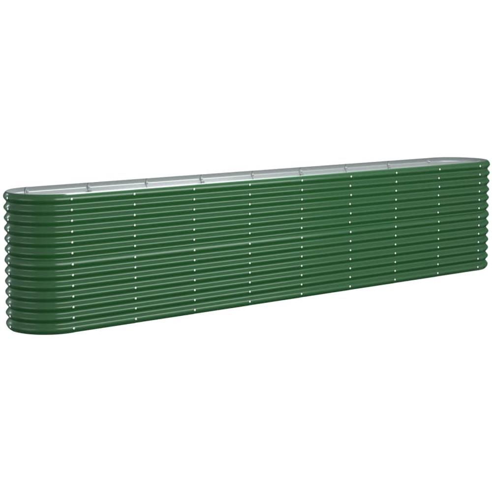 Letto Giardino Acciaio Verniciato a Polvere 332x40x68 cm Verde - Foto 1