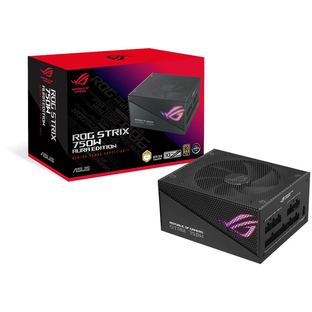 Alimentatore PC ROG Strix Gold Aura Edition Potenza 750W Connettore 20+4 pin ATX Colore Nero - Foto 9