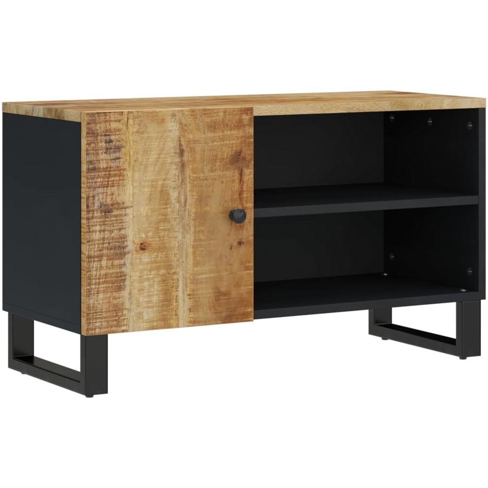 Mobile Tv 80x33x46cm Legno Massello Mango E Legno Multistrato - Foto 1