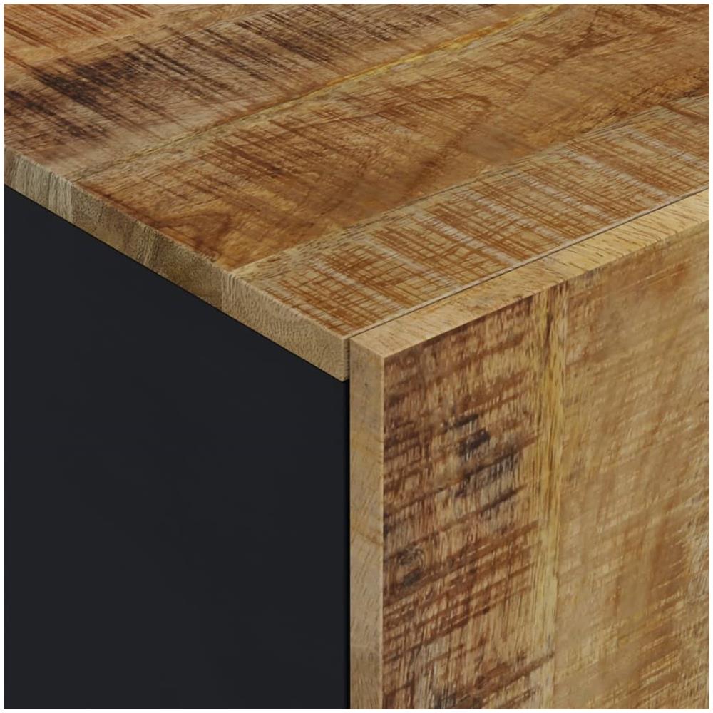 Mobile Tv 80x33x46cm Legno Massello Mango E Legno Multistrato - Foto 10