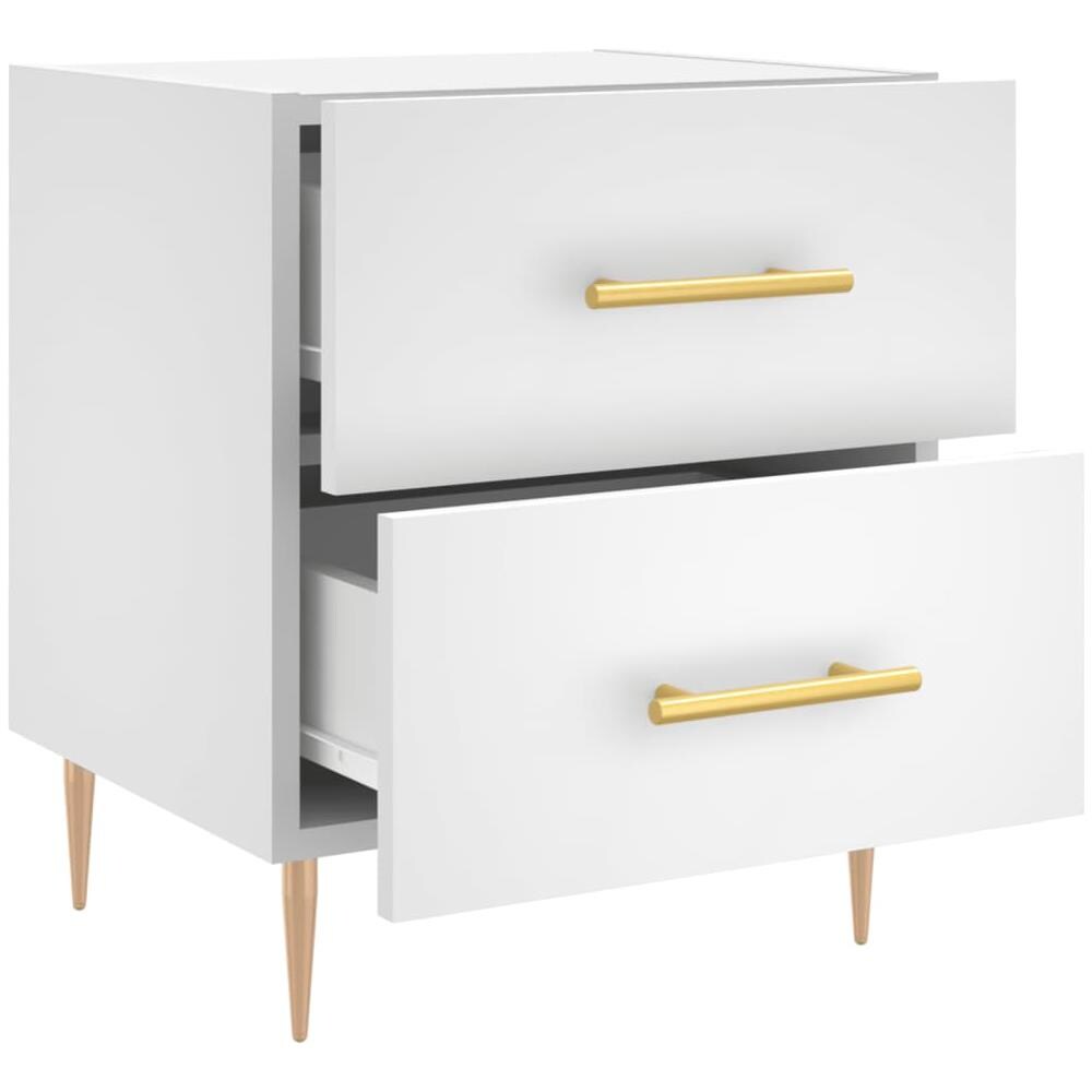 Comodini 2 Pz Bianchi 40x35x47,5 Cm In Legno Multistrato - Foto 7