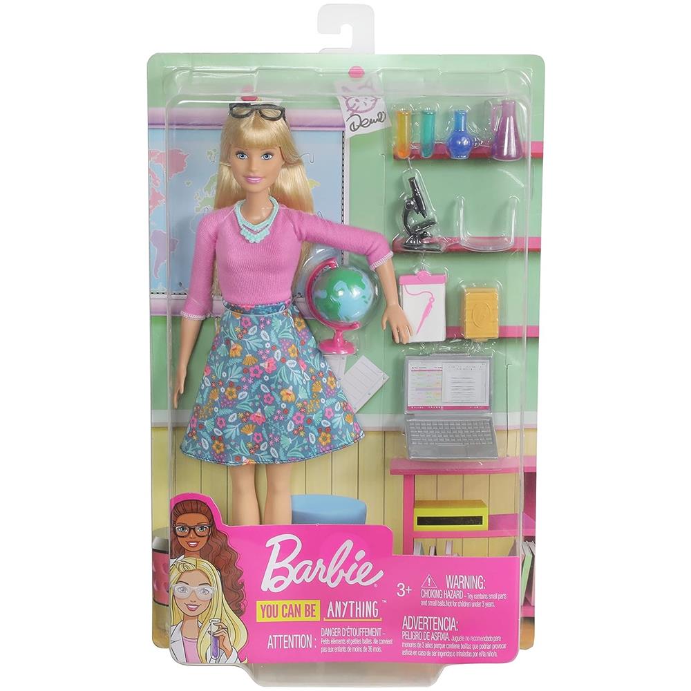 Barbie Bambola Insegnante Con 10 Accessori Tra Cui Computer E Mappamondo Pos200079 - Foto 1