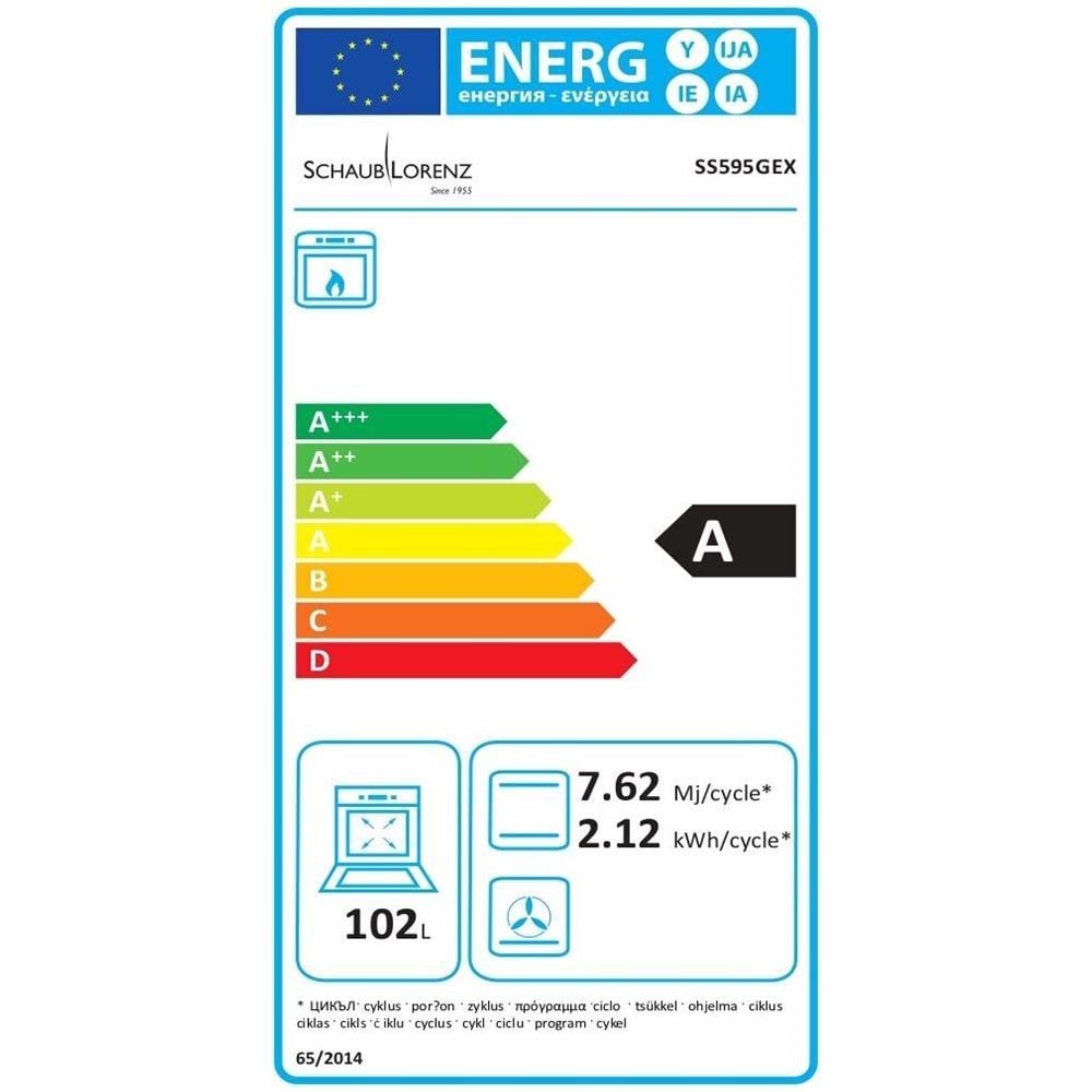 Cucina Gas SS595GVEX 5 Fuochi a Gas Forno Gas Ventilato Classe A Dimensioni 90 x 60 cm Colore Inox - Foto 2