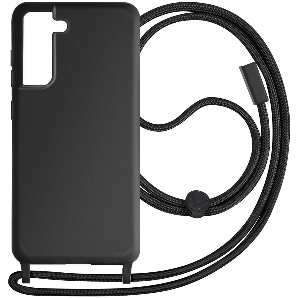 Cover Semirigida Per Samsung S21 Fe Cordino Nylon Intrecciato Serie Corda Nera - Foto 1
