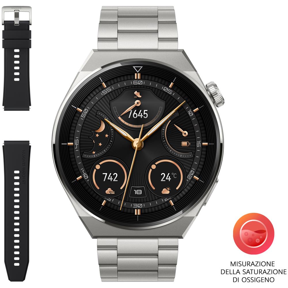 WATCH GT 3 Pro 3,63 cm (1.43") AMOLED 46 mm Digitale 466 x 466 Pixel Touch screen 4G Titanio GPS (satellitare) - Foto 2