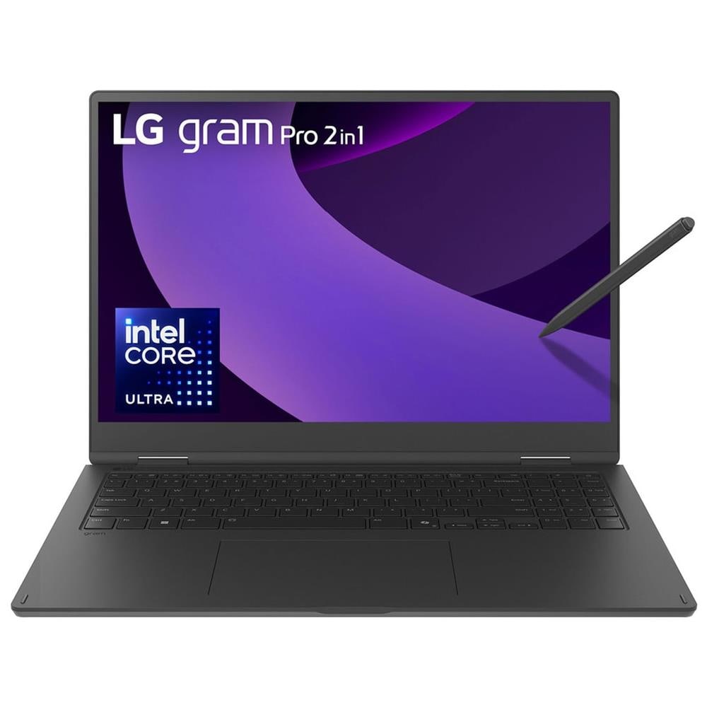 Gram Pro 16TB90TP Intel Core Ultra 7 255H Ibrido (2 in 1) 40,6 cm (16") Touch screen WQXGA+ 16 GB LPDDR5x-SDRAM 1 TB SSD Wi-Fi 7 (802.11be) Windows 11 Pro Tedesco Nero - Foto 1