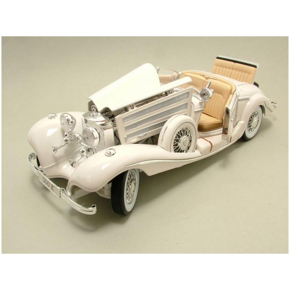 Maisto Mercedes Benz 500 K Type 1936 Specialroadster 1:18 Bianco Premier Edition - Foto 2