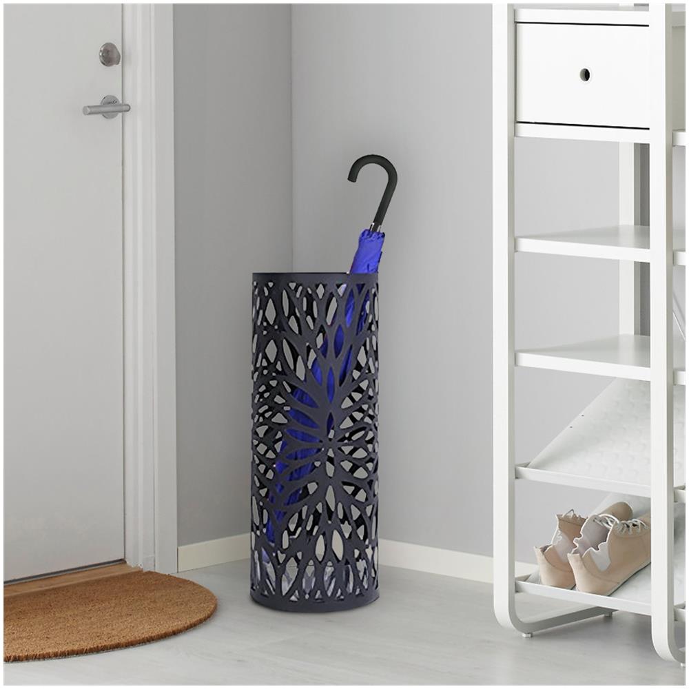 Portaombrelli In Ferro Design 7b Rotondo Stand Nero Vaschetta Salvagoccia - Foto 4