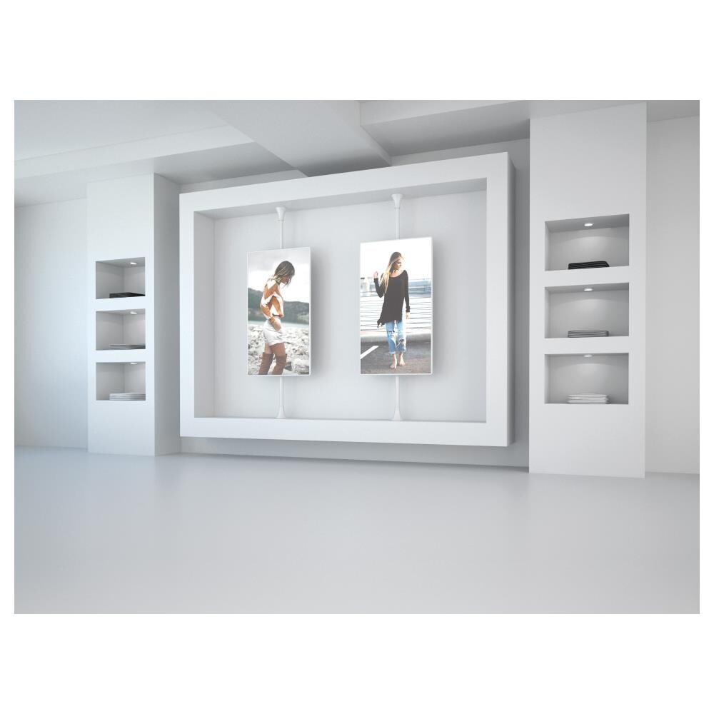 Supporto a Soffitto per TV o Monitor Floor-to-Ceiling 3×1 fino a 65" Colore Nero - Foto 2