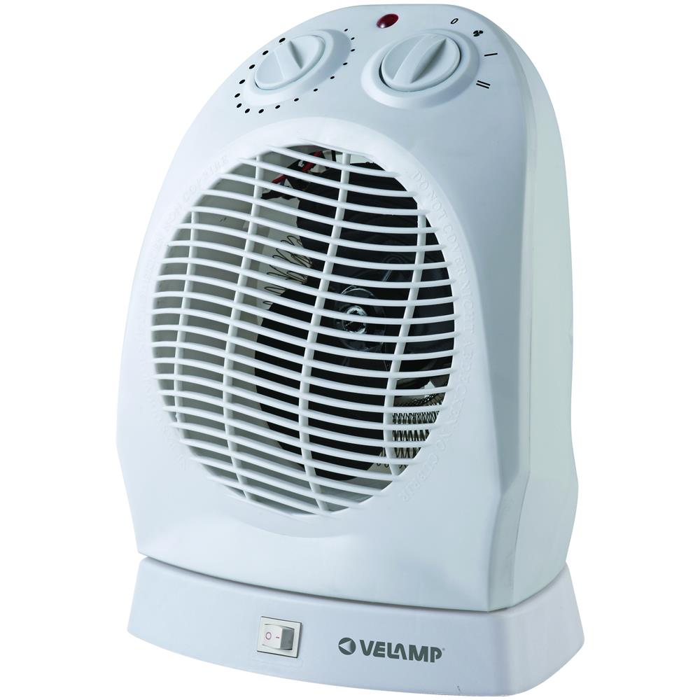 Termoventilatore Fisso 2kw 2 Velocità Base Oscillante Bianco - Foto 1