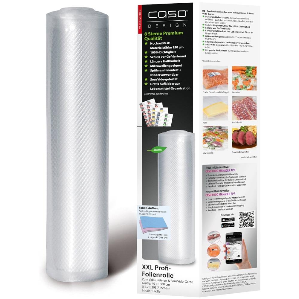 Rotolo Pellicola per Sottovuoto XXL profi Dimensioni 40 x 1000 cm 1 Pezzo - Foto 1