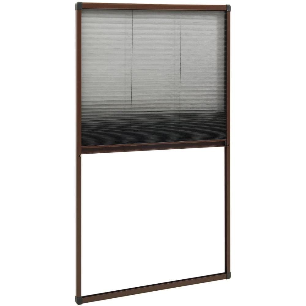 Zanzariera Plissettata Finestre In Alluminio Marrone 80x160 Cm - Foto 2