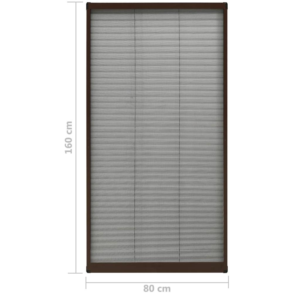 Zanzariera Plissettata Finestre In Alluminio Marrone 80x160 Cm - Foto 7