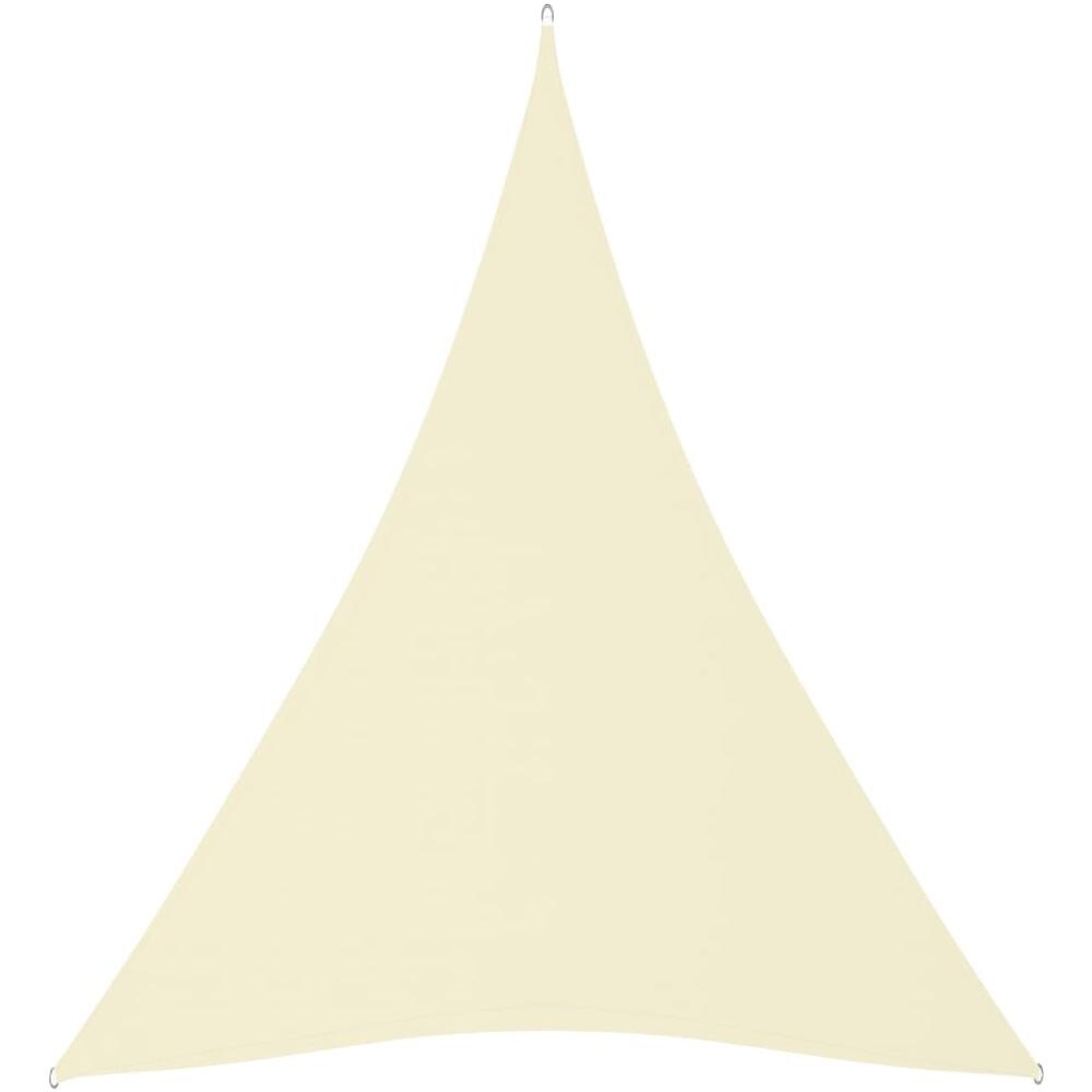 Parasole a Vela Oxford Triangolare 5x6x6 m Crema - Foto 1