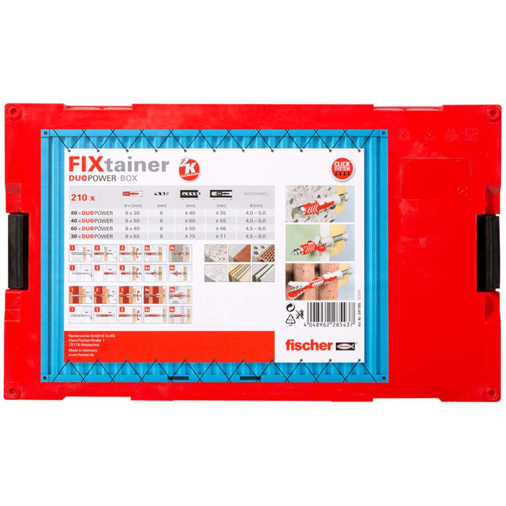 Set di Tasselli FIXtainer DUOPOWER Corti / Lunghi 210 pz - Foto 3