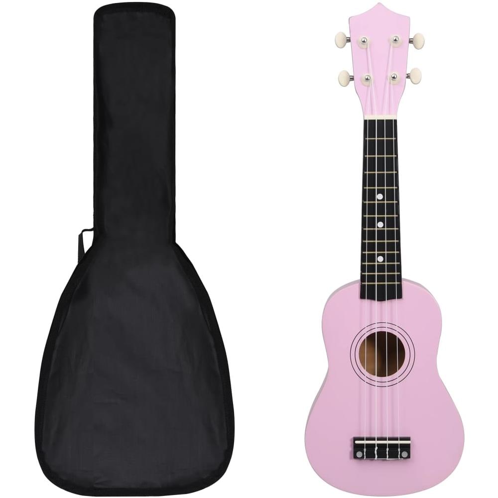 Set Ukulele Soprano con Borsa per Bambini Rosa 21"" - Foto 1