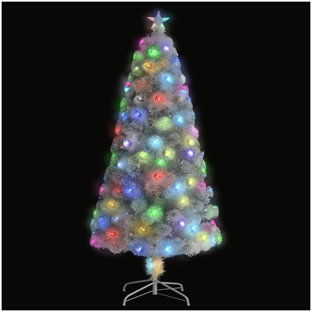 Albero Natale Artificiale Con Led Bianco 120 Cm Fibra Ottica - Foto 2