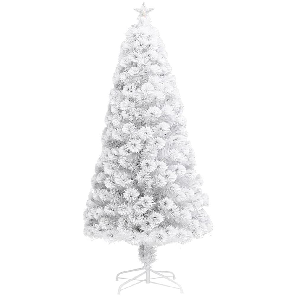 Albero Natale Artificiale Con Led Bianco 120 Cm Fibra Ottica - Foto 3