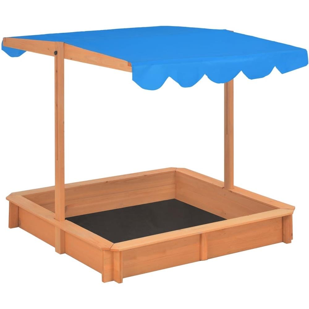 Sabbiera Con Tetto Regolabile In Legno Di Abete 115x115x115 Cm - Foto 3