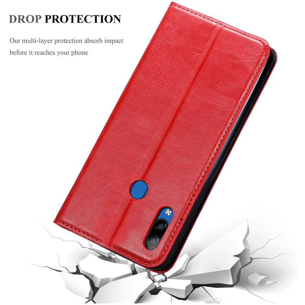 Cadorabo Custodia Compatibile Con Zte Blade V10 Vita In Rosso Mela - Coperchio Protettiva Con Chiusura Magnetica, Funzione Stand E Tasca Per Le Carte - Foto 8