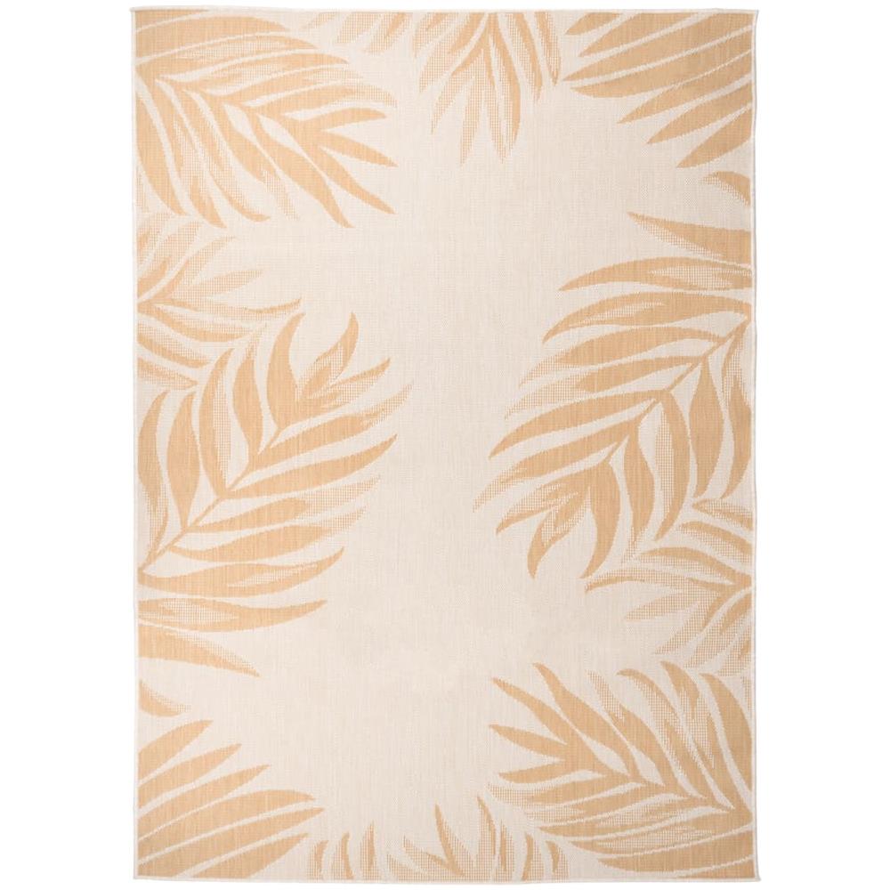 Tappeto Da Esterni A Tessitura Piatta 120x170cm Motivo A Foglie - Foto 1