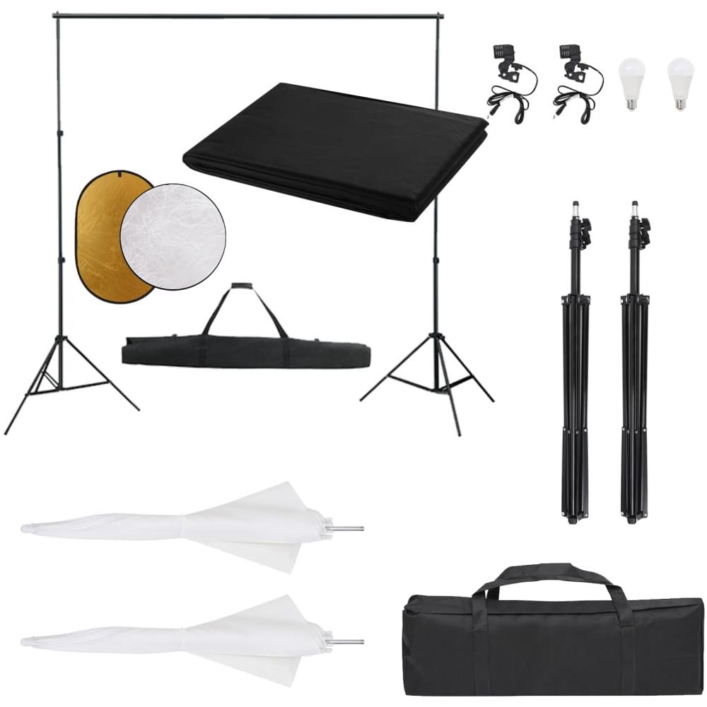 Kit Per Studio Fotografico Con Set Luci, Fondale E Riflettore - Foto 1