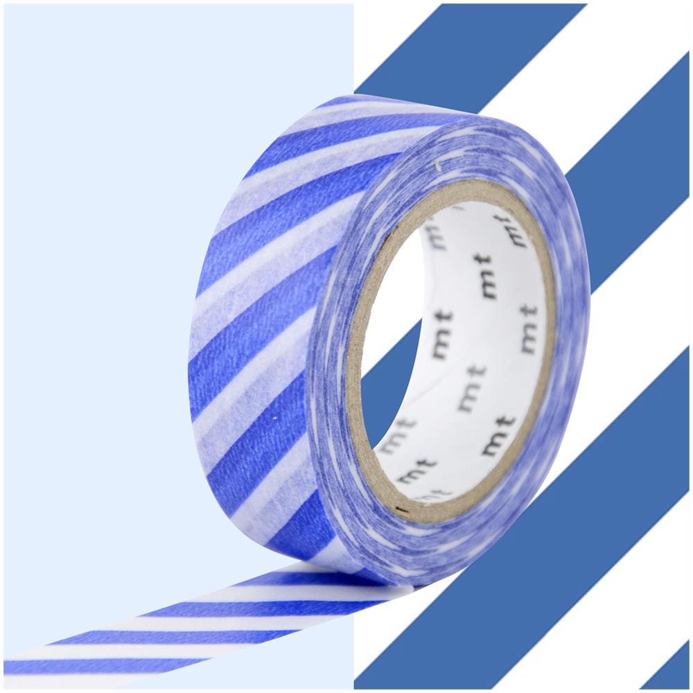 Nastro Adesivo Decorativo Con Strisce - Blu - 1,5 Cm X 7 M - Foto 1