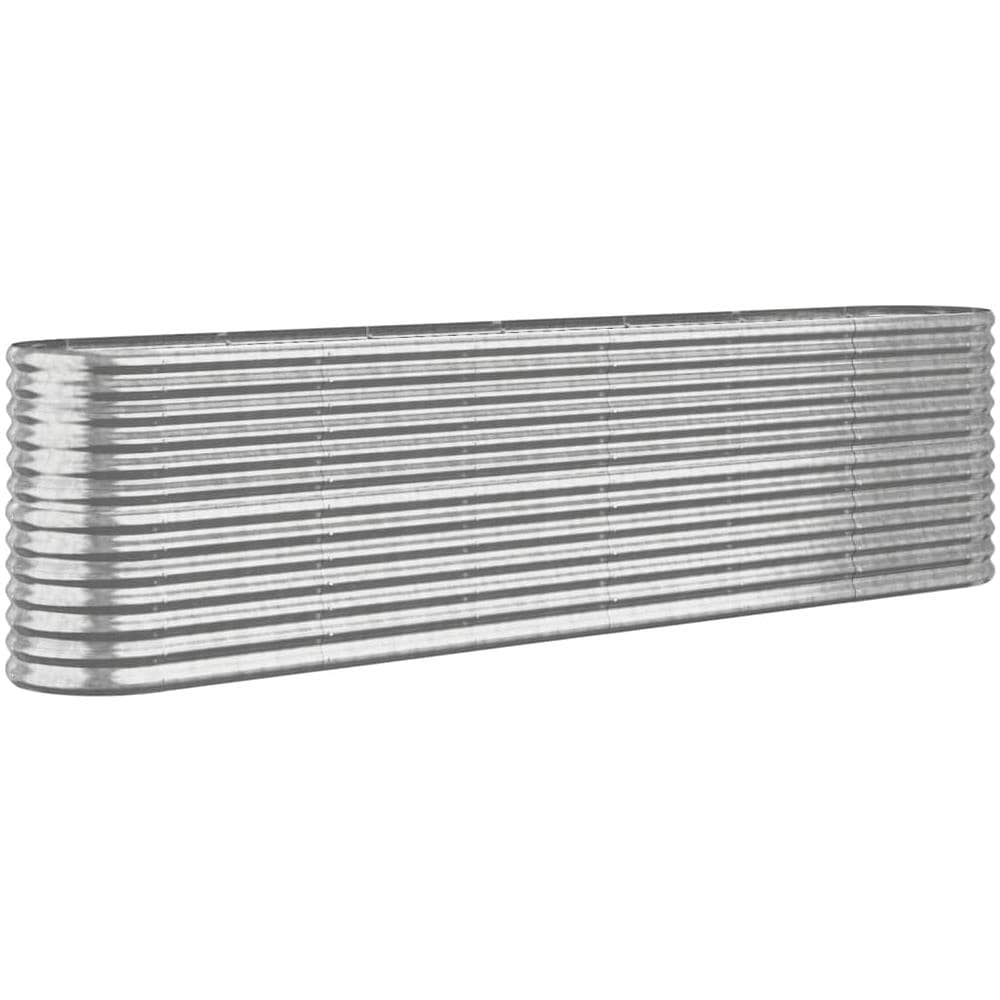 Letto Giardino Acciaio Verniciato a Polvere 260x40x68cm Argento - Foto 1
