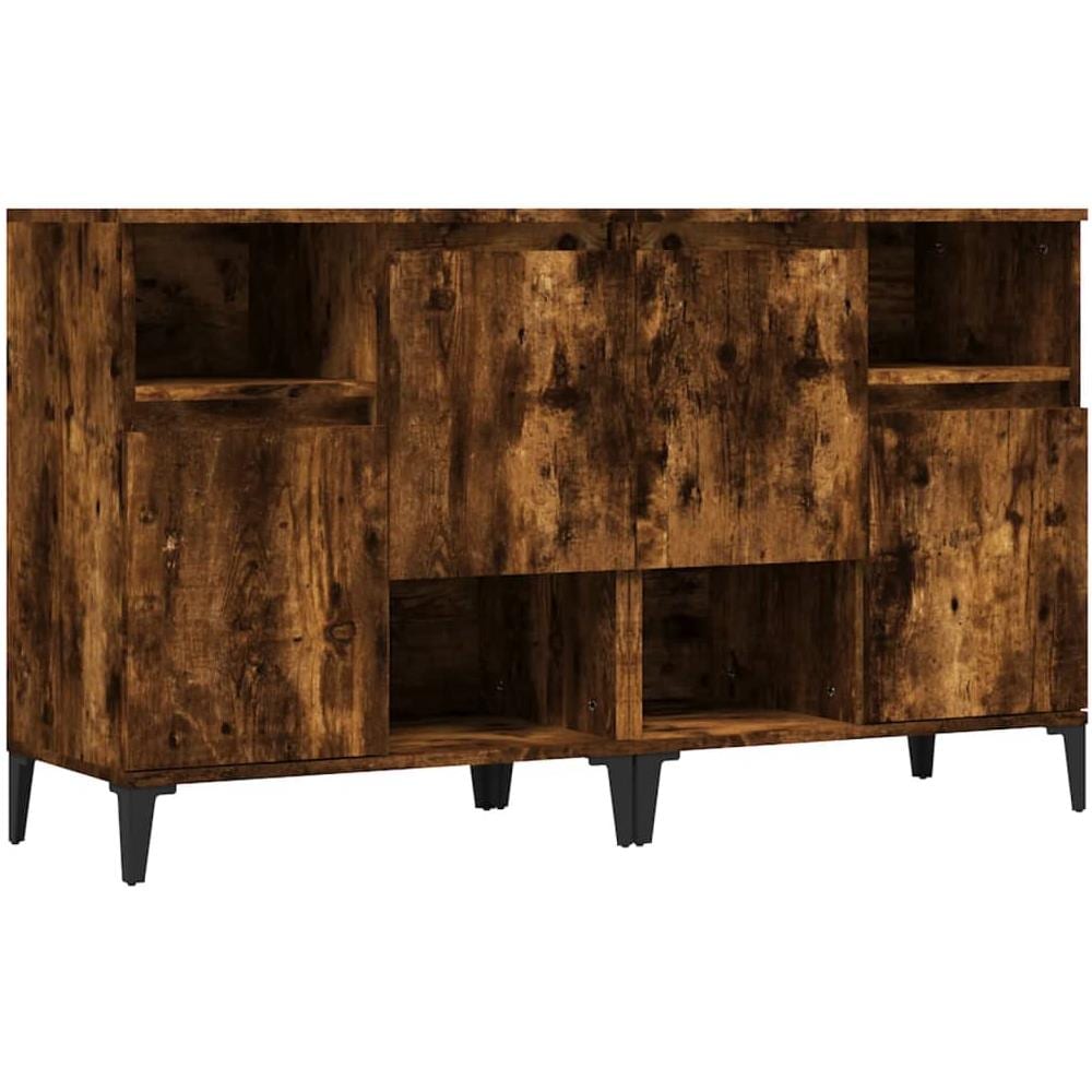 Credenze 2pz Rovere Fumo 60x35x70 Cm In Legno Multistrato - Foto 2