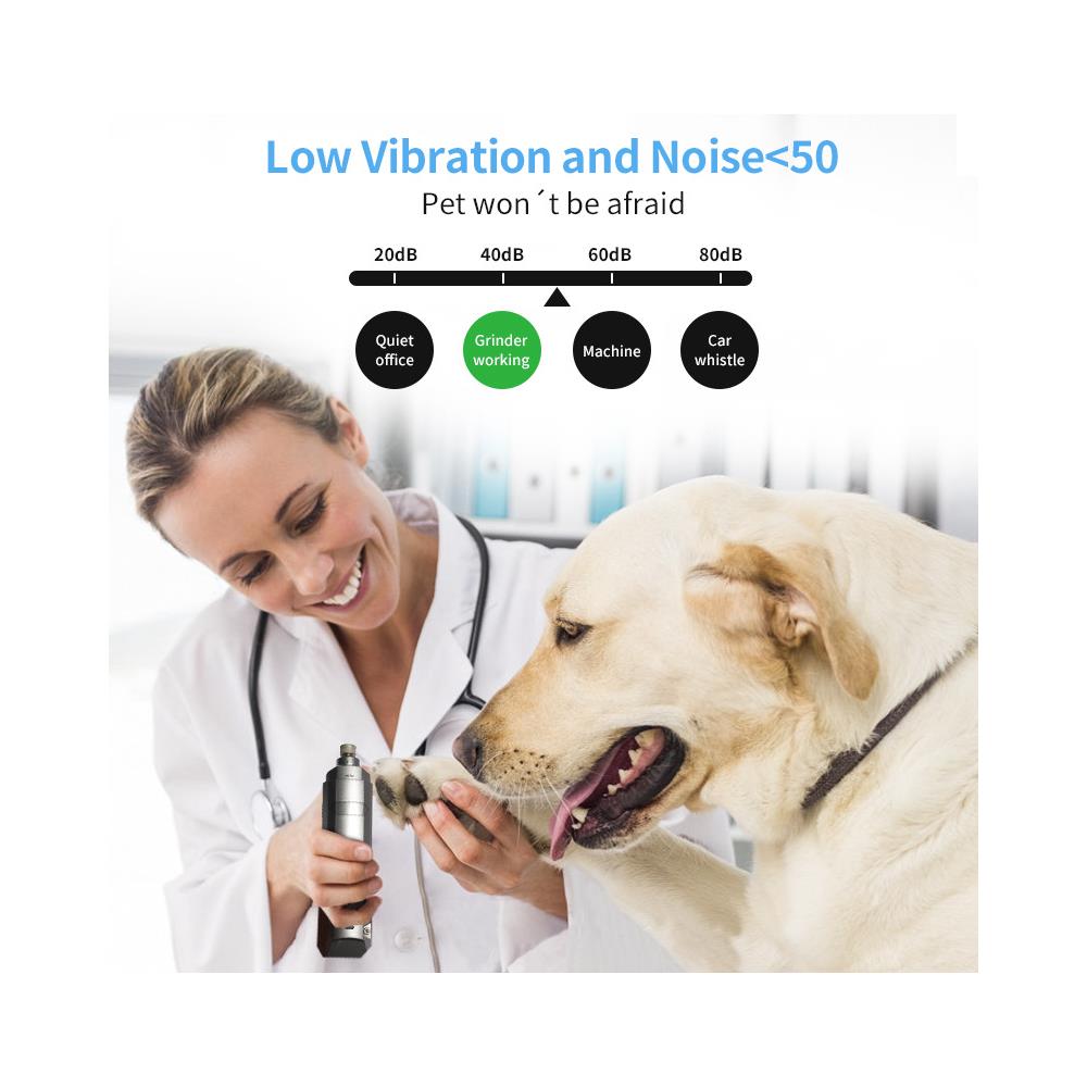 Smerigliatrice Per Unghie Per Cani Tagliaunghie Elettrico Per Animali Domestici 8000 Rpm Luci A Led A Basso Rumore - Foto 2