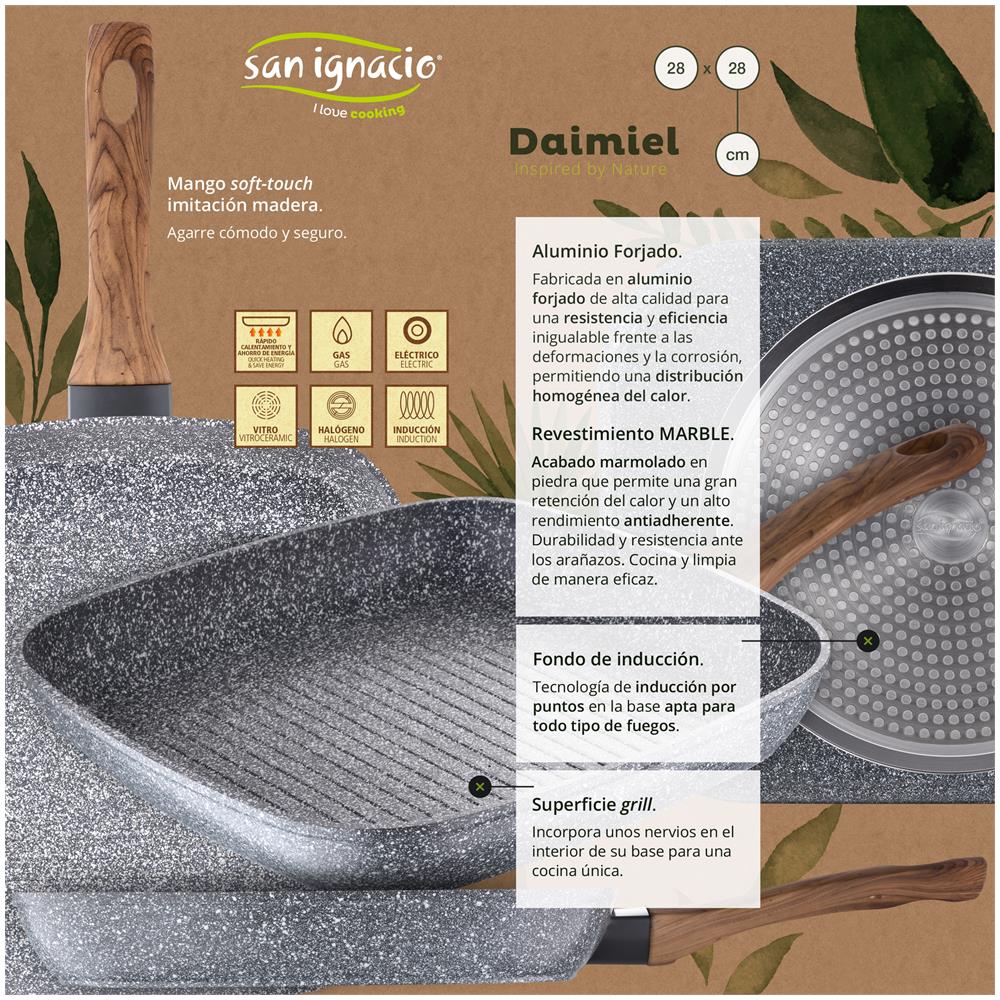 Bistecchiera 28x28 Cm In Alluminio Forgiato Ind Daimiel Sg - Foto 2