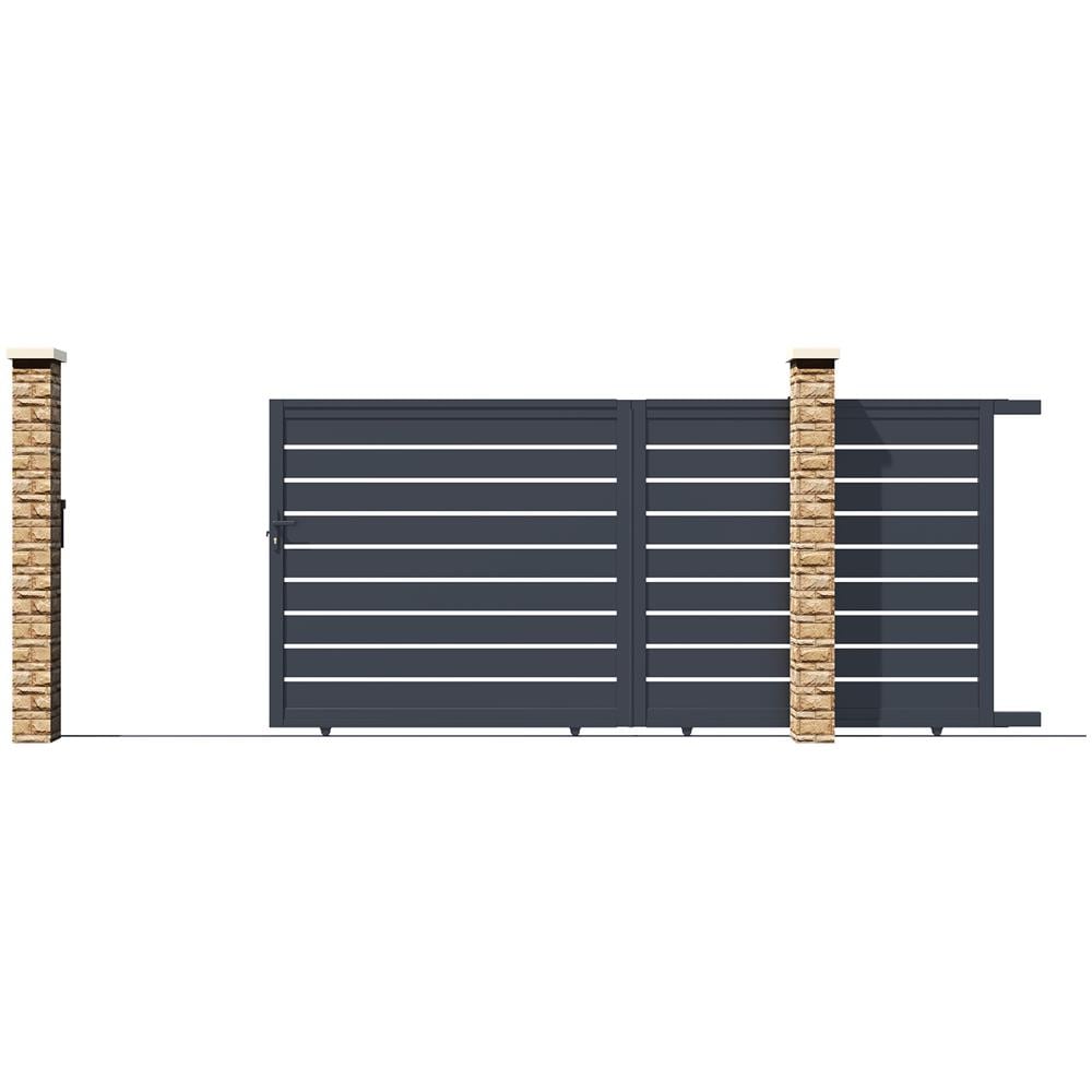 Cancello Scorrevole In Alluminio 3,5m Vogel 350c140 - Foto 2