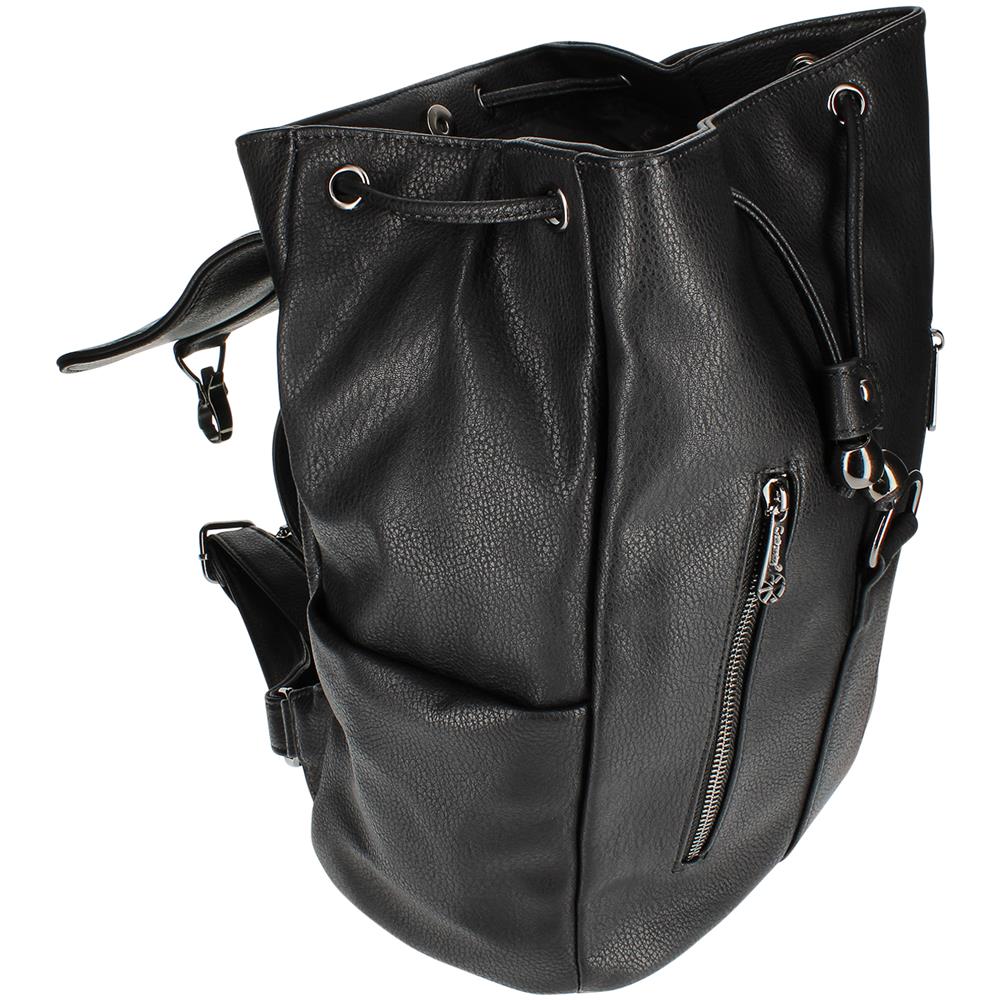 Zaino Da Donna In Similpelle, Nero - Foto 2