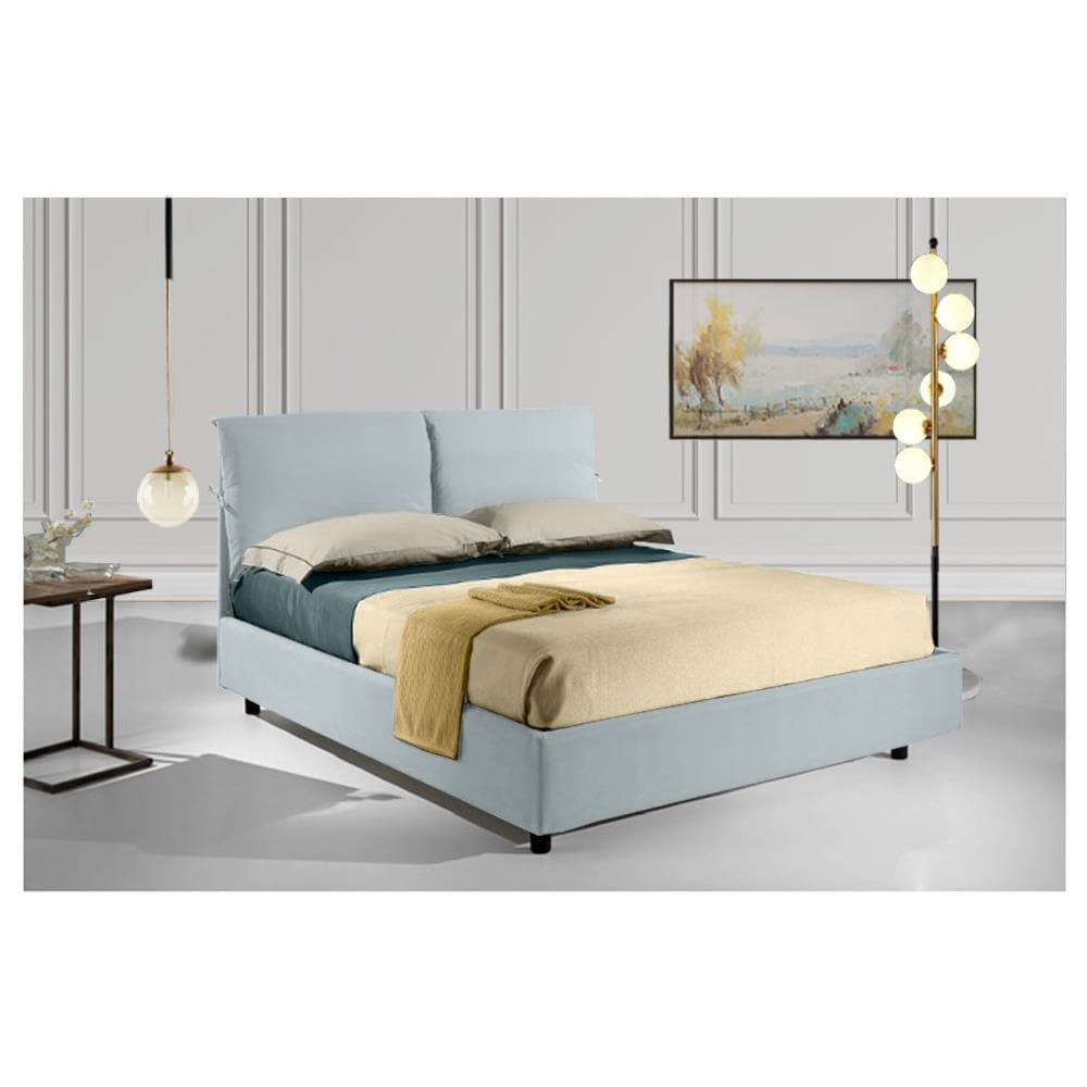 Letto Matrimoniale 180x200 Cm, Con Box Contenitore, Rivestimento In Tessuto Completamente Sfoderabile E Lavabile, Facile Da Assemblare, Made In Italy - Foto 2