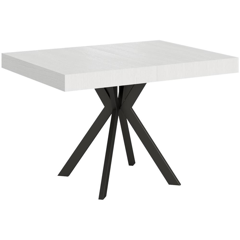 Tavolo allungabile 90x120/224 cm Dolcezza bianco frassino gambe antracite - Foto 1