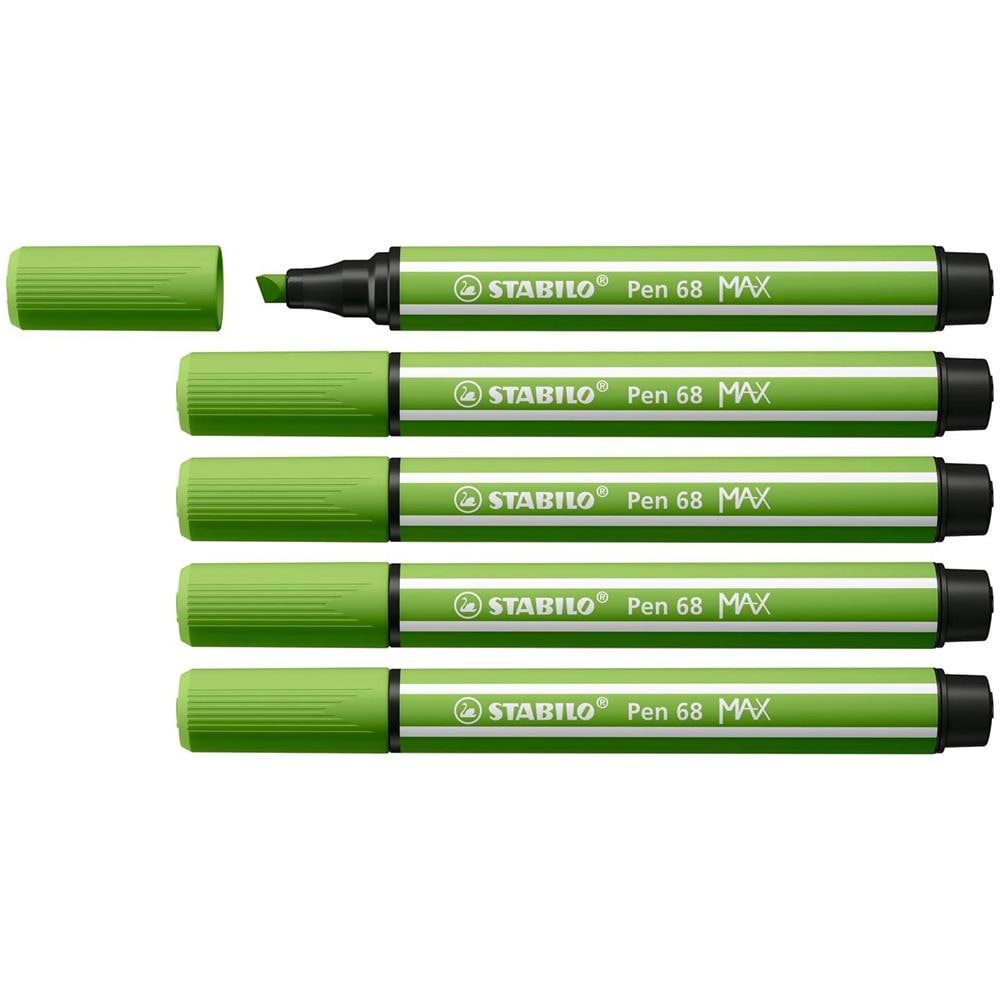 Pen 68 MAX - Pennarello Premium a tratto doppio (1 + 5 mm) - Confezione da 5 - Verde Chiaro - Foto 1