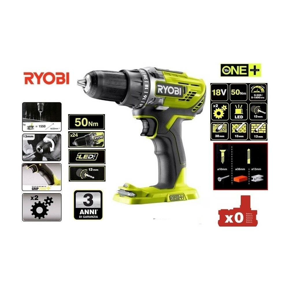 18v Trapano Avvitatore Oneplus Senza Caricabatteria R18dd3-0 - Foto 5