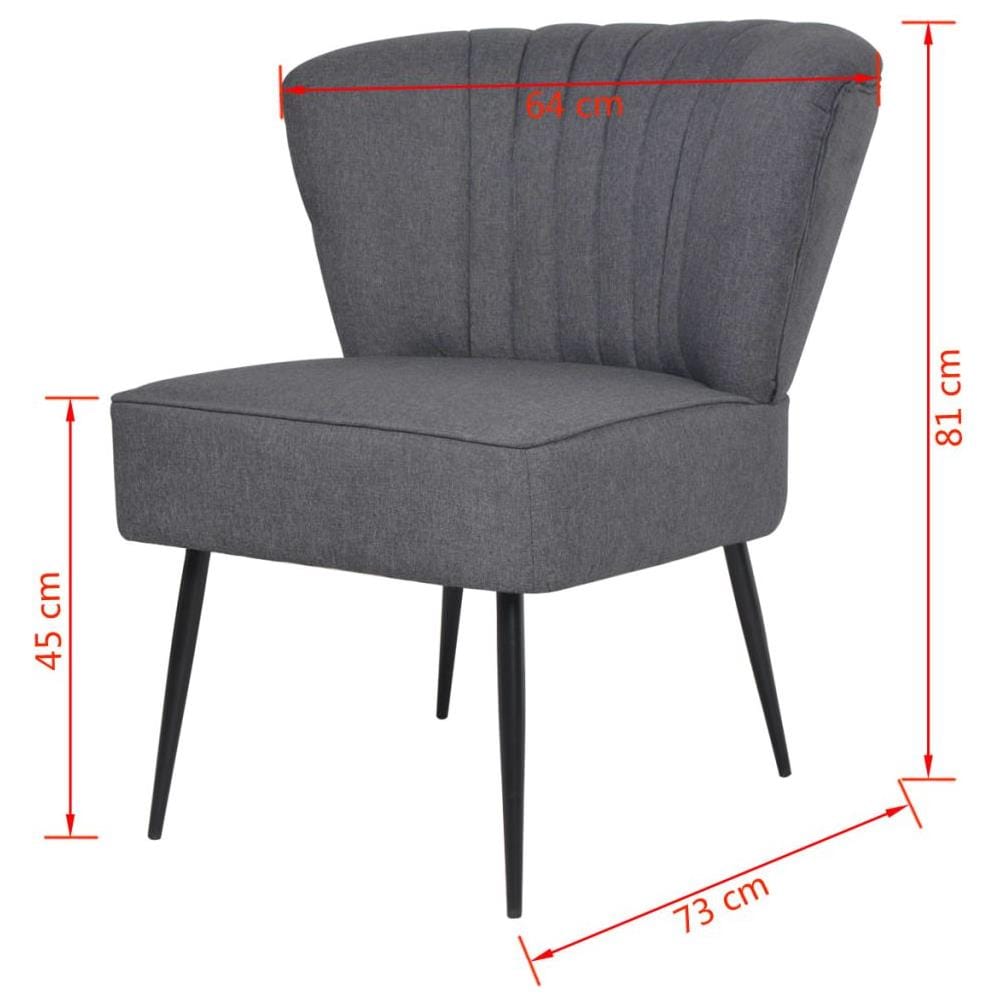 Sedia Da Cocktail Grigio Scuro - Foto 6